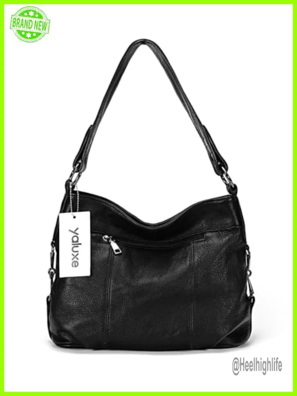 Genuine Leather Shoulder Bag Hobo Handbag Crossbody Purse